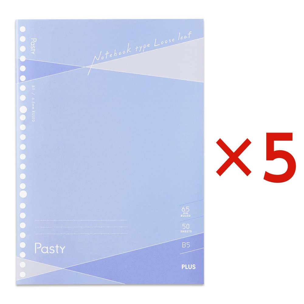 プラス(PLUS) Pasty ノート型ルーズリーフ ブルー 5冊 NL-005DS-P