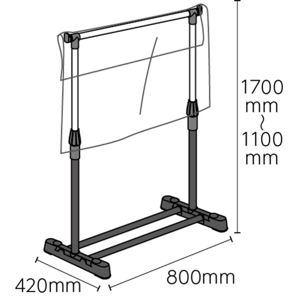 クリアパーテーション 送料無料】 BFパネル 透明 キャスター脚付き パーテーション 幅