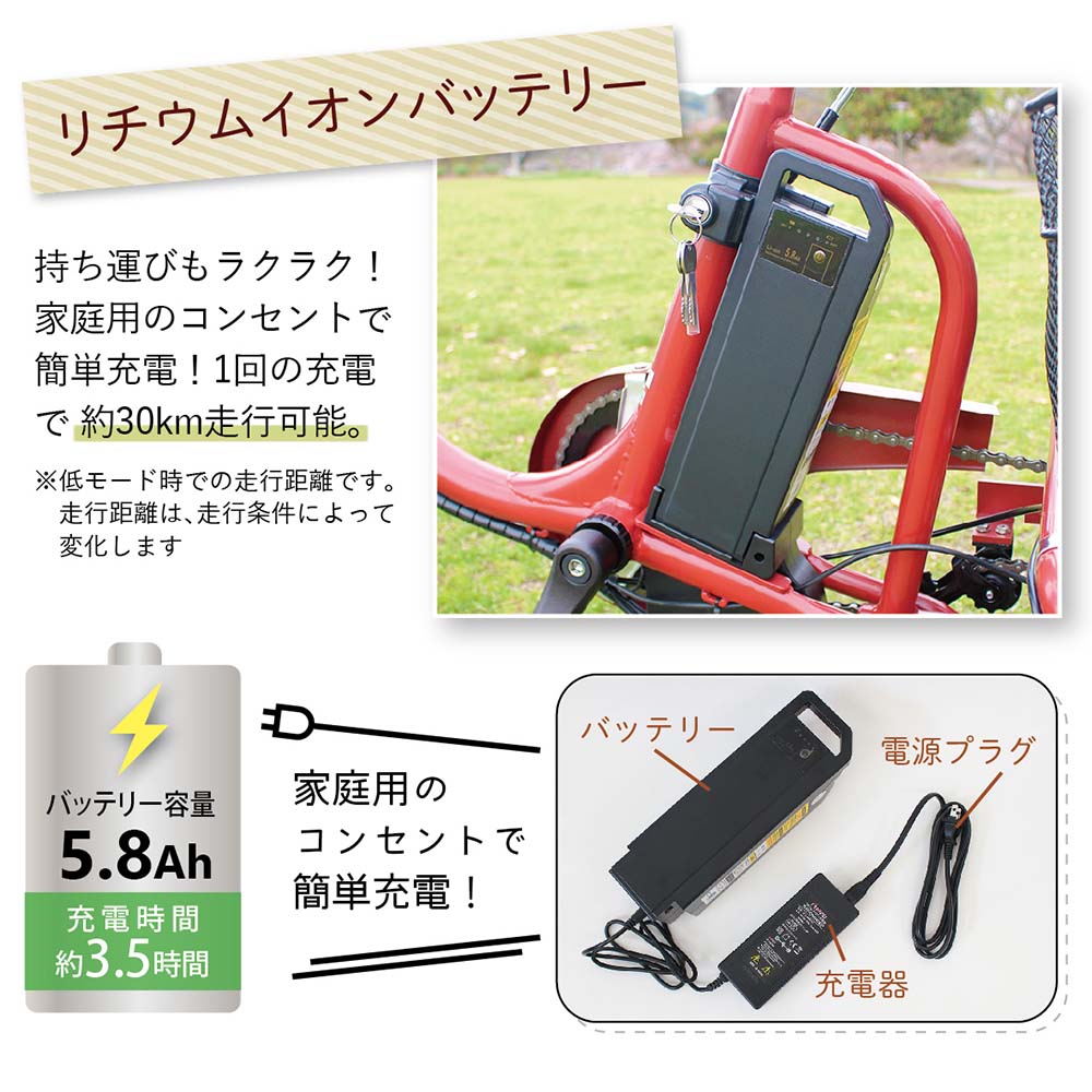 カイホウジャパン Ashiraku Petit 電動三輪自転車 BEPN18 14・18インチ