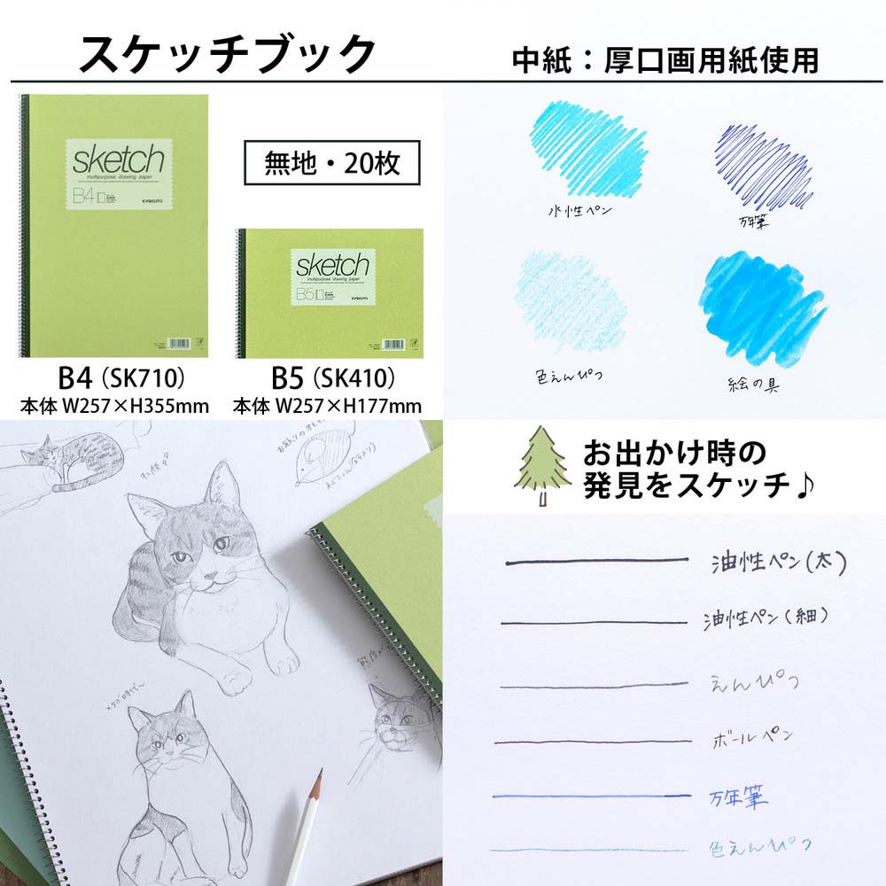 料理ハサミ(モスグリーン)とペンとお出かけセット set2305-1 | プラス