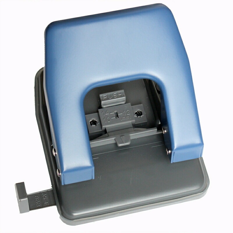 プラス(PLUS)パンチ ペーパーパンチ 2穴 Lサイズ 穴径6mm ブルー NO