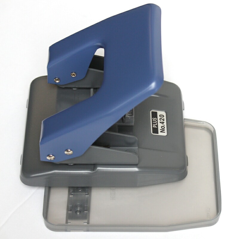 ポチ丸　フルオーダー専用ページ プラス(PLUS)パンチ ペーパーパンチ 2穴 Lサイズ 穴径6mm ブルー NO