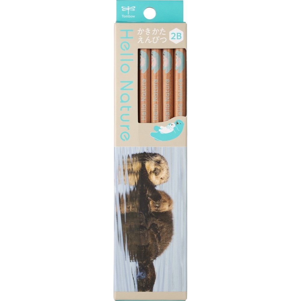 トンボ鉛筆 かきかた鉛筆 ハローネイチャー ラッコ 2B KB-KHNST2-2B