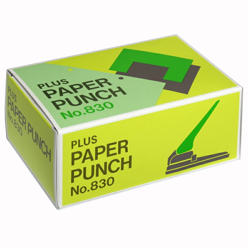 くちぱページです プラス(PLUS)パンチ ペーパーパンチ 2穴 大サイズ 穴径6mm ブルー NO