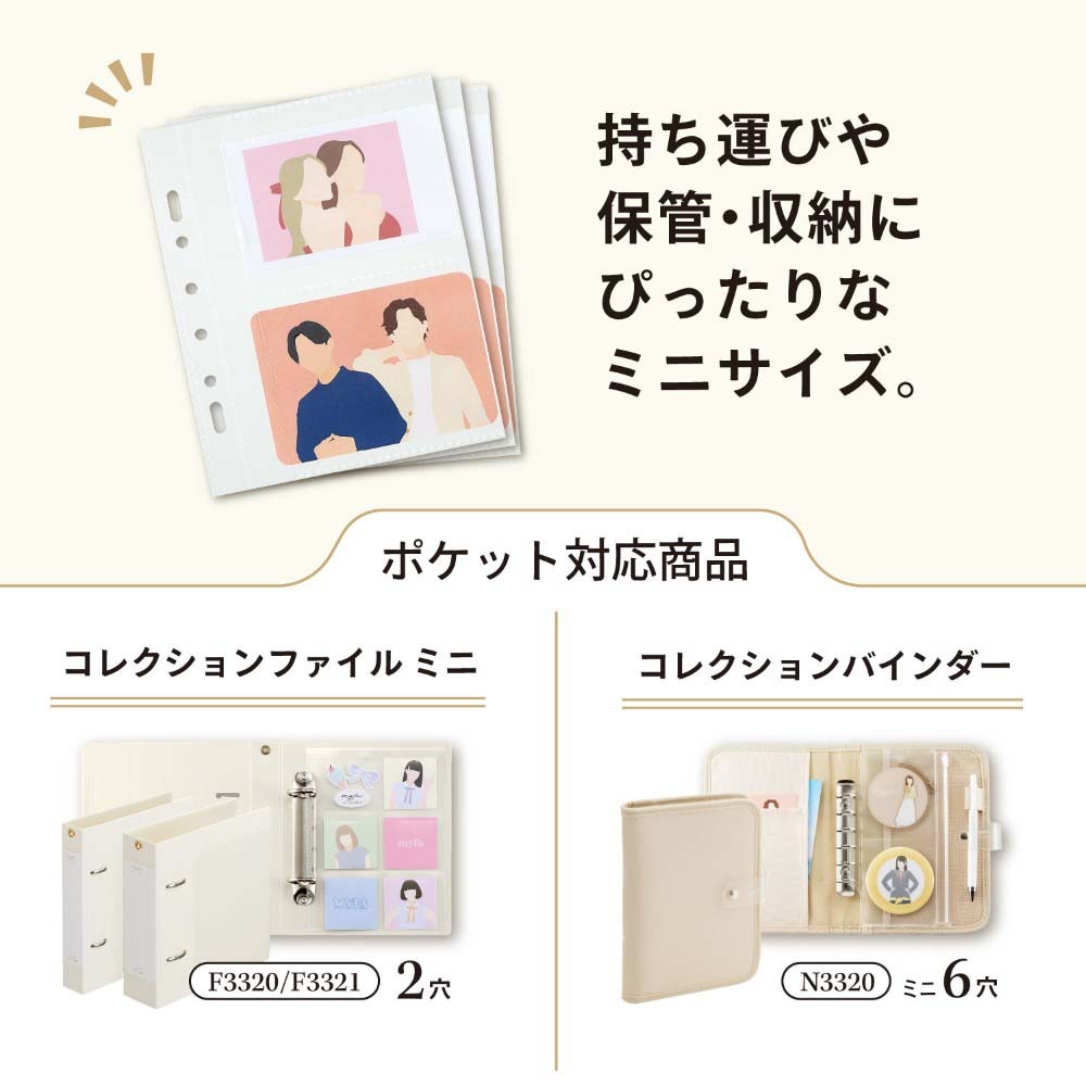 リヒトラブ LIHITLAB myfa コレクションポケット ミニ 2ポケット N3347