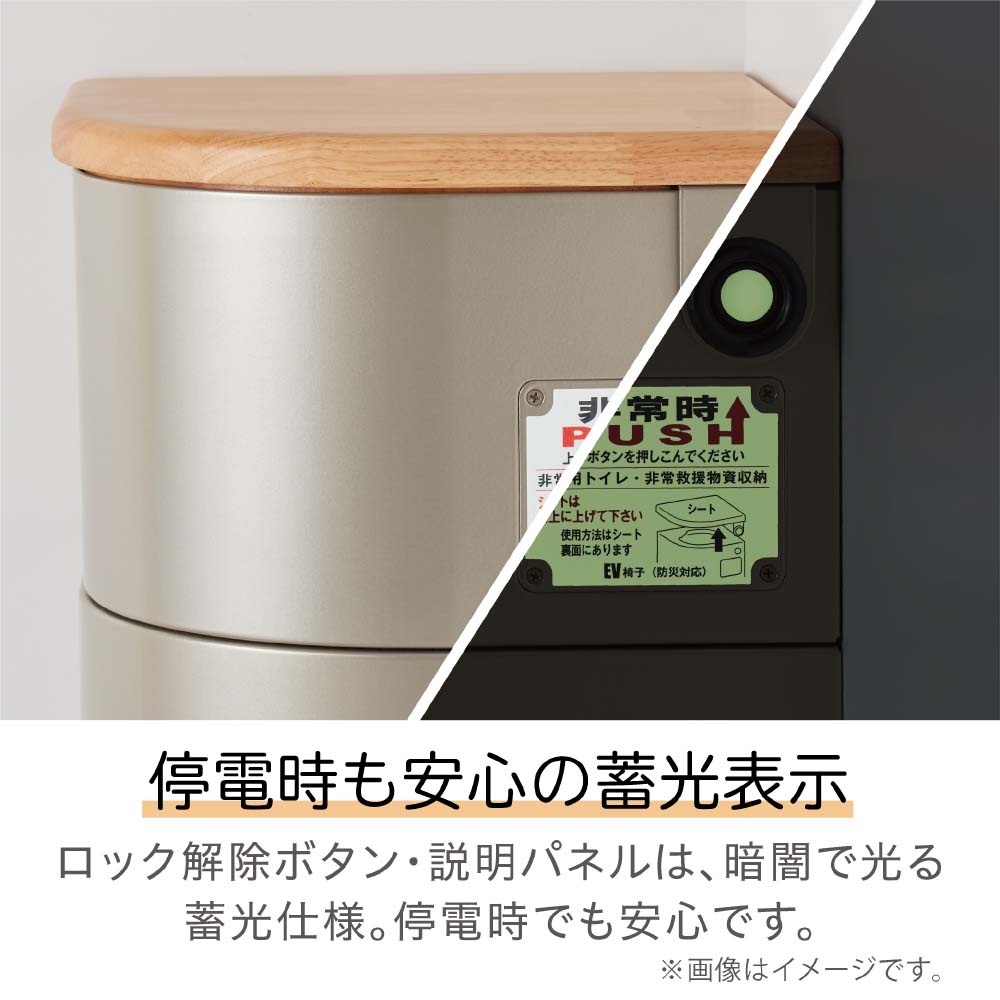 キングジム KINGJIM エレベーター用防災チェア EVC100 地震 災害 防災