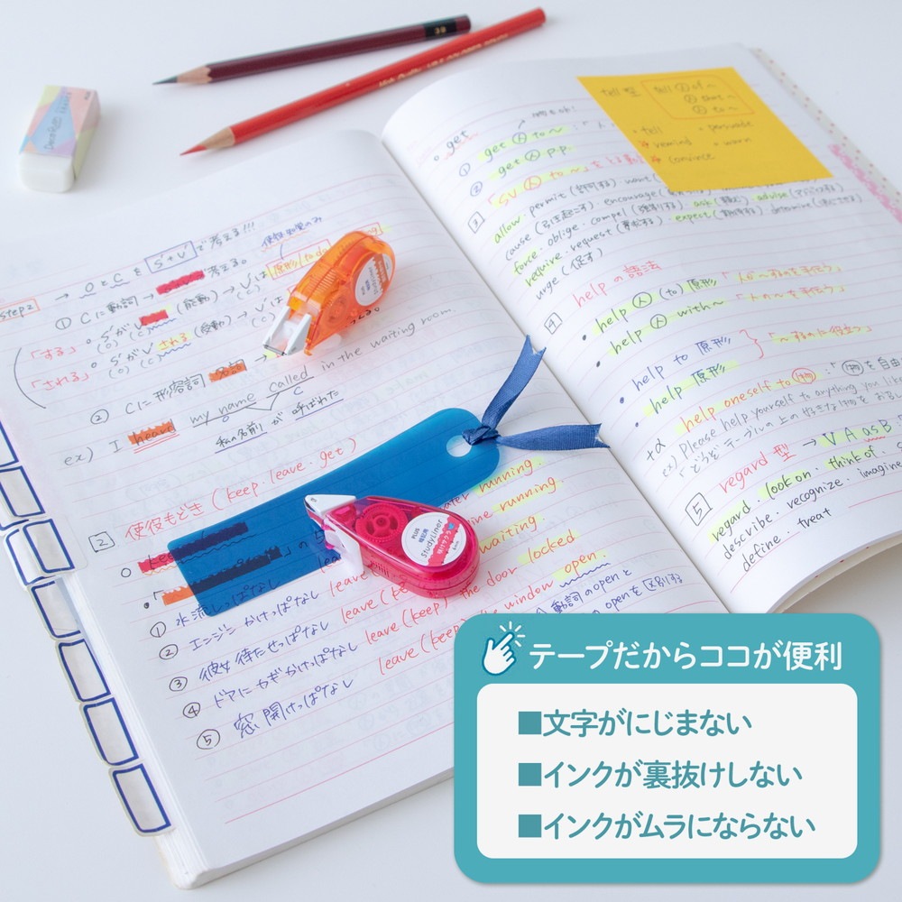 プラス(PLUS) スタディライナー 暗記用 オレンジ 闘志を燃やせ（青