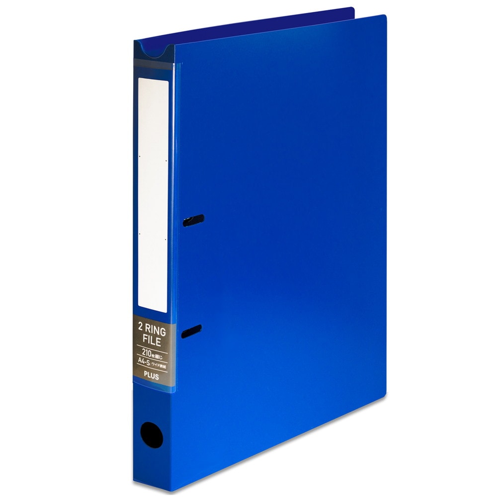 プラス(PLUS) 2リングファイル ワイド表紙 ブルー FL-201RF 84-831