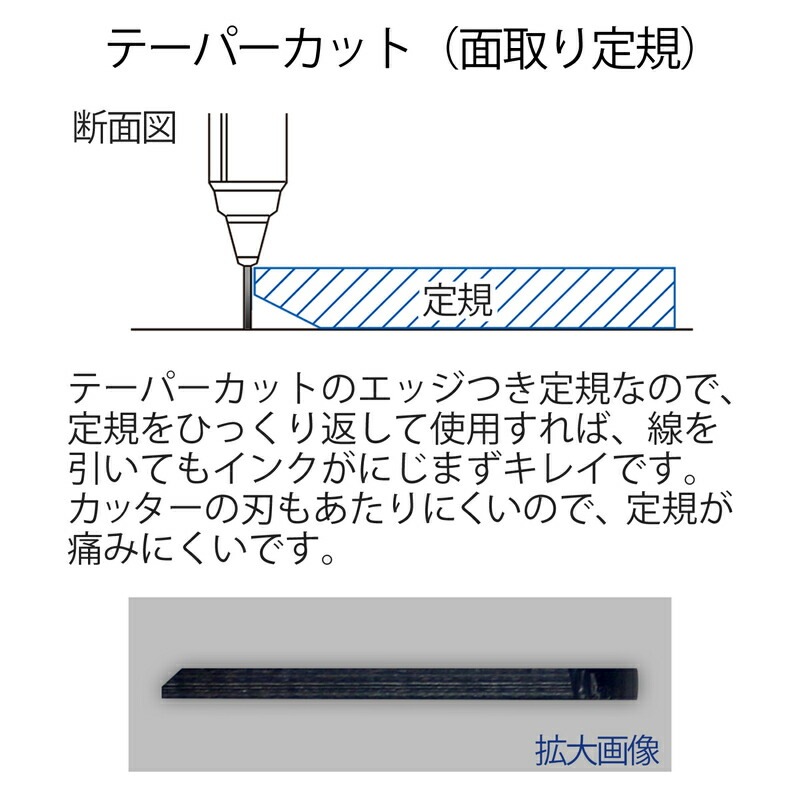 プラス(PLUS)定規 再生PET直定規 20cm 規格：20×2 透明 47-188