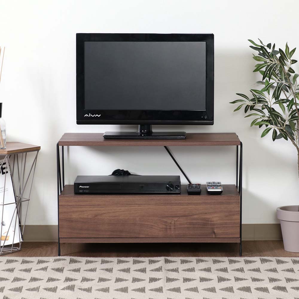 不二貿易 EZBO ワイヤー TVラック ミドルブラウン 77568 | 全商品,家具