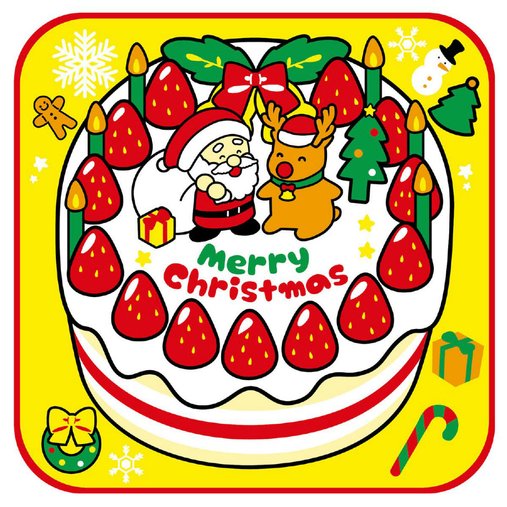 アーテック クリスマスタオルハンカチ クリスマスケーキ #6904 クリスマス サンタ もみの木 プレゼント