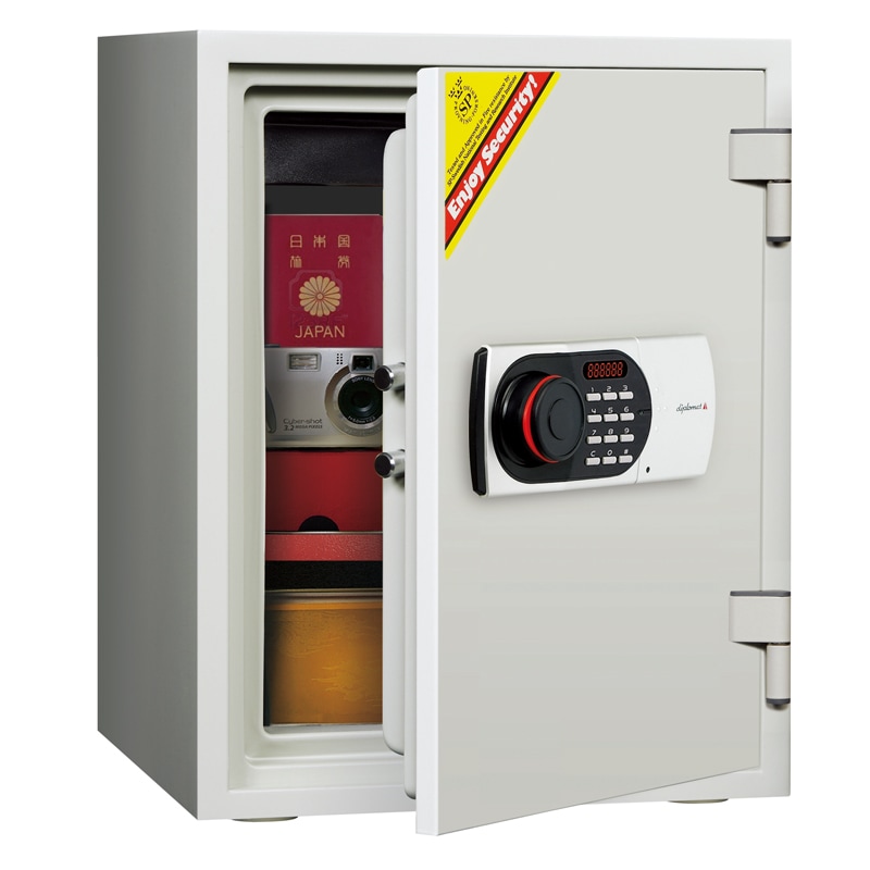 ディプロマット・ジャパン デジタルテンキー式耐火・耐水金庫 530EN88WR A4対応 HOME SAFE<家庭用耐火金庫> 1時間耐火 容量36L
