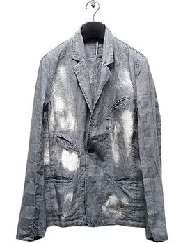 SALE60%OFF/KMRii(�����)Discharge Linen JKT03/CHA.