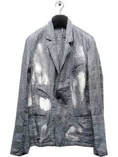 SALE50%OFF/KMRii()Discharge Linen JKT03/CHA.