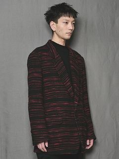 SALE50%OFF/nude:masahiko maruyama ̡:ޥҥޥ/Slub Yarn Cotton Double Cloth OVERSIZED JACKET/Black - Red.