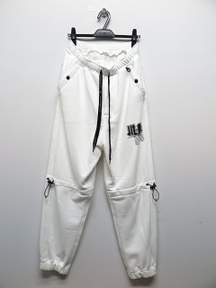 NIL/S・ニルズ/COTTON NYLON SWEAT TROUSERS/OFF WHITE