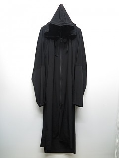 Ground Y・グラウンドワイ/T/A vintage decyne Back drape hoodie dress/BLACK