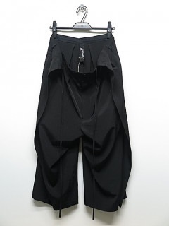 Ground Y・グラウンドワイ/T/A vintage decyne Round balloon pants/BLACK
