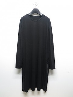Ground Y・グラウンドワイ/30/cotton jersey Side zipper short sleeves T/BLACK