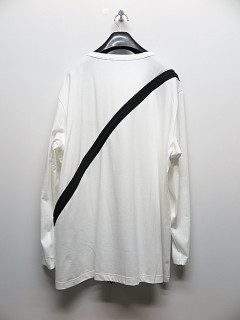 Ground Y・グラウンドワイ/30/cotton jersey Diagonal zipper long sleeves T/OFFWHITE