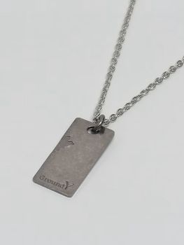 Ground Y�����饦��ɥ磻/Brass Plate necklace/SILVER.