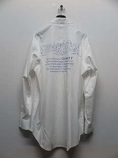 Ground Y・グラウンドワイ/40/C Broad upside down YY logo/WHITE