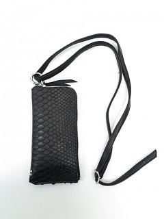 KMRii/Snake Skin Drop Purse 02 WALLET/BLK.