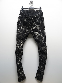 KMRii・ケムリ/Flake Discharged Stretch Pants 05/BLK