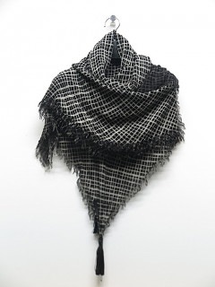 KMRii・ケムリ/Grid Stole/BLK