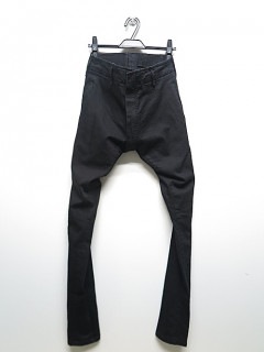 THE ONENESS(ザワンネス)/Organic Cotton Denim Darts Saruel Pants/Black