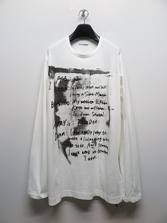 Yohji Yamamoto・ヨウジヤマモト/30/−コーマ天竺顔料PT 長袖 C/オフホワイト