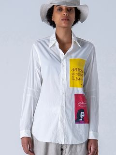 SALE50%OFF/nude:masahiko maruyama ̡:ޥҥޥ/SHIRT WITH MULTI PATCHES (POSTER PRINT)/Off White.