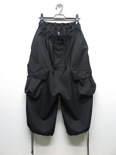 Ground Y・グラウンドワイ/T/W GABADINE 3D POCKET SHORTS/BLACK
