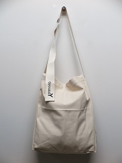 Ground Y・グラウンドワイ/COTTON CANVAS LOGO SHOULDER BAG/WHITE