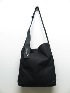 Ground Y・グラウンドワイ/COTTON CANVAS LOGO SHOULDER BAG/BLACK