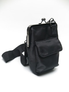 Ground Y・グラウンドワイ/POLYESTER BAG WITH A CLASP/BLACK