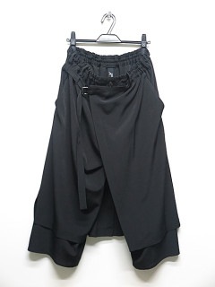 Ground Y・グラウンドワイ/T/A vintage decyne WRAP SKIRT PANTS T/BLACK