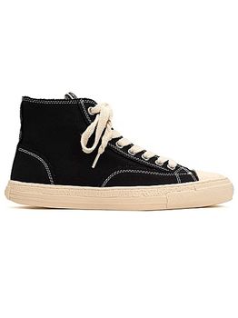 Maison MIHARA YASUHIRO���᥾�� �ߥϥ�䥹�ҥ�/ PAST SOLE  CANVAS HIGHT TOP SNEAKER/BLACK.