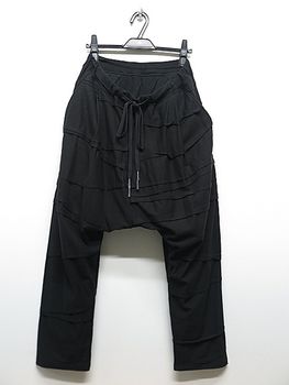 �㴰���nude:masahiko maruyama ���̡���:�ޥ��ҥ��ޥ���/2 TUCKS DROP CROTCH PANTS/Black