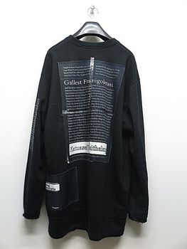 �㴰���nude:masahiko maruyama ���̡���:�ޥ��ҥ��ޥ���/OVERSIZED SWEAT w/PRINTED PATCHES/Black