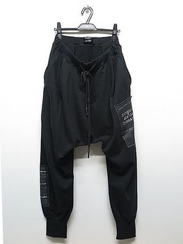 �㴰���nude:masahiko maruyama ���̡���:�ޥ��ҥ��ޥ���/DROP CROTCH SWEAT PANTS w/PRINTED PATCHES/Black