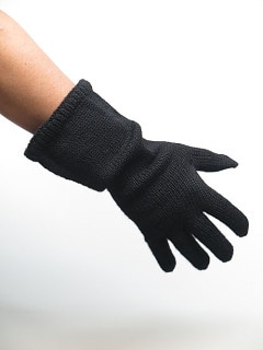 Yohji Yamamoto襦ޥ/5G/WOOL PLAIN STITCH LONG KNITTED GLOVES/֥å.
