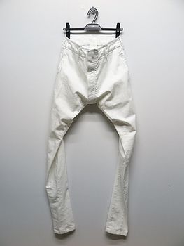 �㴰���THE ONENESS�������ͥ�/Organic Denim Darts Saruel Pants/White