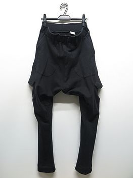 �㴰���THE ONENESS�������ͥ�/Recycled Cotton Sweat Jersey Easy Saruel Pants/Black