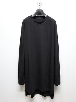 Ground Y�����饦��ɥ磻/30/- FINE PLAIN STITCH NIGHT SLASH T/BLACK.