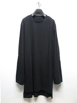 Ground Y�����饦��ɥ磻/30/- FINE PLAIN STITCH NIGHT SLASH T/BLACK.