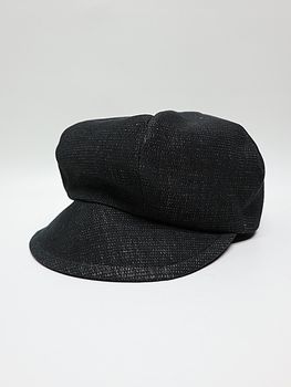 �㴰���nude:masahiko maruyama ���̡���:�ޥ��ҥ��ޥ���/Linen Double Cloth CASQUETTE/Black-Ecru