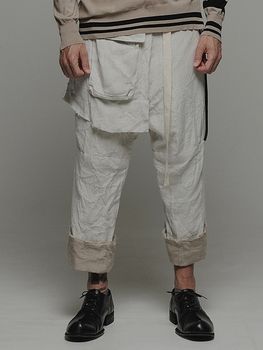 �㴰���nude:masahiko maruyama ���̡���:�ޥ��ҥ��ޥ���/Linen Double Cloth PANTS/White-Ecru