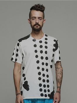 �㴰���nude:masahiko maruyama ���̡���:�ޥ��ҥ��ޥ���/30 Cotton Jersey PRINT T SHIRT/Off White
