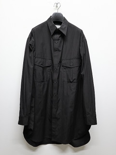 Yohji Yamamoto襦ޥ/CHAIN STITCH BROARD M-HEM ROUNDED CHEST P CHAIN STITCH B/BLK